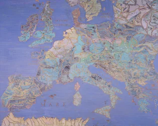 Mapa de la Europa del siglo XVI, de la «Sala del Mappamondo» (Sala de los Mapas del Mundo), hacia 1574-5