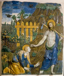Noli me tangere. Relieve de cerámica (1469-1529). Florencia, Museo Nacional del Bargello