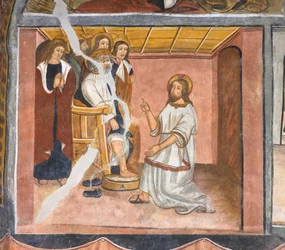 Jesús lava los pies a Pedro durante la Última Cena