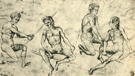 Cuatro hombres desnudos, mediados-finales del siglo XV