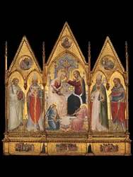 La coronación de la Virgen y santos, 1394.