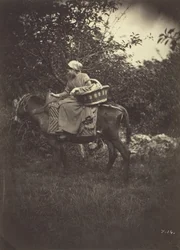 Campesina montando un burro, 1870