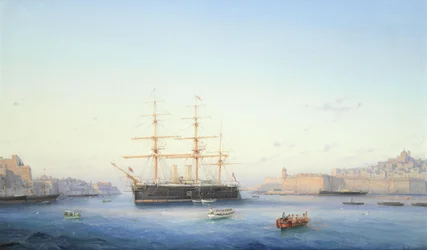 HMS Alexandra en el Gran Puerto de Malta