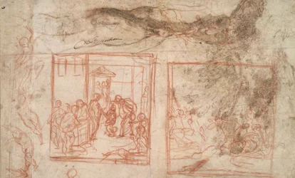 estudio de un árbol (r); Estudios de figura y composición (v)