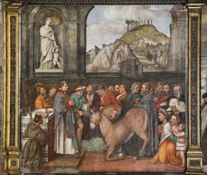 El milagro de la mula, la Muralla Norte, Escuela del Santo, detalle de 2195188