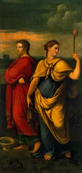 Santa Lucía y Santa Águeda, de Girolamo da Carpi (hacia 1501-1556)