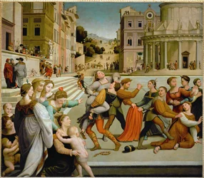 La violación de Dina, cuadro dejado inacabado por Fra Bartolomeo y terminado por Bugiardini en 1531 (pintura)