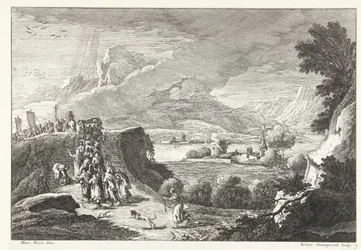 Paisaje con cortejo fúnebre Paisajes italianos (título de la serie)
