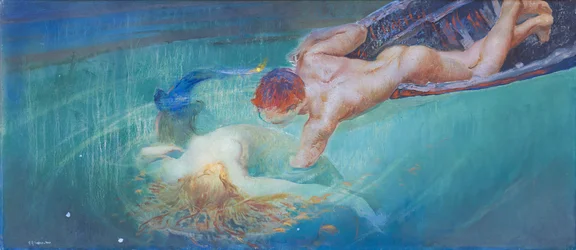 Sirena o abismo verde, c.1900 (óleo sobre lienzo)