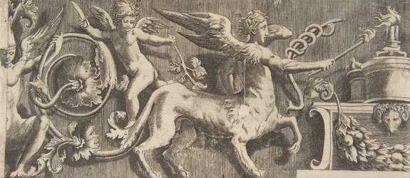 Friso de Ornamento con Centauro Alado