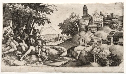 Pastores en un paisaje, c. 1517