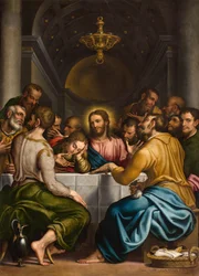Capilla del SS Sacramento, segundo tramo lado norte, Giulio Campi, Última Cena 1569
