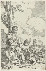 Sagrada Familia con el joven Juan Bautista