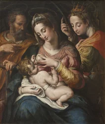 La Sagrada Familia con Santa Catalina, c.1600