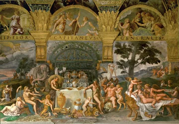 Bacanalia, de la Sala del Amor y Psique (fresco)