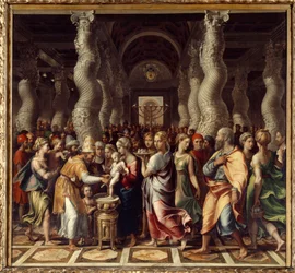 Ceremonia religiosa de la circuncisión de Cristo.