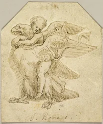 Cupido a lomos de un águila