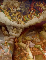 Sala de los Gigantes. El asalto de los Gigantes al Olimpo (fresco)