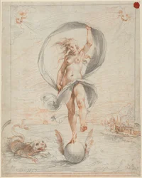 Figura alegórica, probablemente hacia 1588 (tiza)