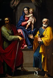 Virgen con el Niño y San Pablo y San Pedro (óleo sobre lienzo)