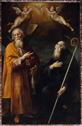Representación de San Andrés y San Benito de Nursia (Pintura