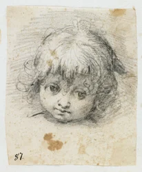Retrato de un niño (tiza negra)