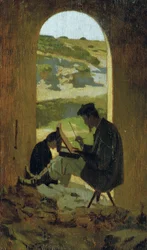 El pintor Stanislao Pointeau, c.1863 (óleo sobre tabla)