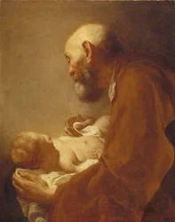 San Simón con el Niño Jesús