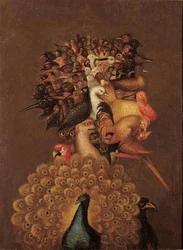 Aire - Giuseppe Arcimboldo (1527-1593). Hacia 1566. Dimensiones: 74,4 x 56 cm. Colección privada