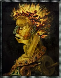 Fuego, alegoría (pintura sobre madera)