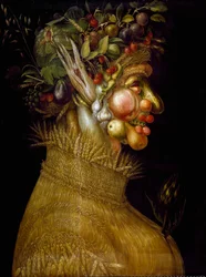 El verano, pintura de Giuseppe Arcimboldi (Arcimboldo) (1527-1593), 1563, dimensiones 67 x 51 cm, Viena, Kunsthistorisches Museum