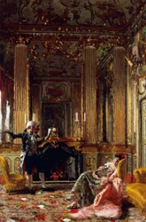 Poeta o poemas, de Giuseppe Barbaglia (1841-1910), óleo sobre lienzo, 74x52 cm