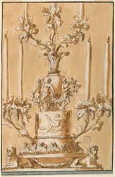 Candelabro representando el otoño