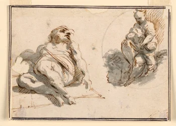 Un hombre durmiendo y madre con bebé