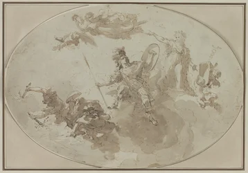 Estudio de techo: Alegoría de la paz y la guerra, c. 1800