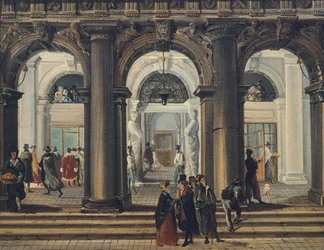 Entrada a la Biblioteca Marciana en Venecia