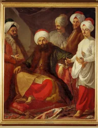 La embajada turca en la corte de Nápoles (pintura sobre lienzo)
