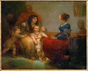 Cornelie, mere des Gracques - Cornelia, madre de los Gracos con sus hijos Tiberio y Cayo, y su hija Sempronia ...