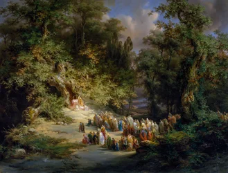 Misa paleocristiana en el bosque