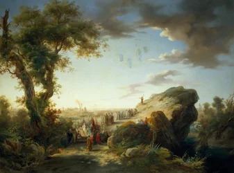 Italia, Castillo Ducal de Aglie, San Juan Bautista predicando, de Giuseppe Camino (1818-1890), óleo sobre lienzo