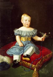 Retrato del príncipe Luis, Borbón-Dos Sicilias, conde de Aquila de niño (Nápoles