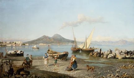 Vista de la bahía de Nápoles
