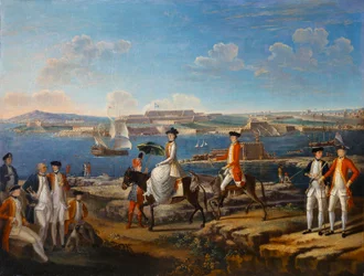 Lady Johnstone, esposa del Gobernador de Menorca, c.1771