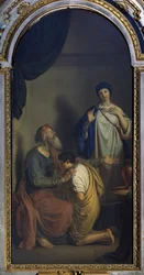 Isaac bendiciendo a Jacob, por Giuseppe Diotti