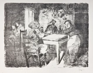 En la mesa, c.1907 (litografía)