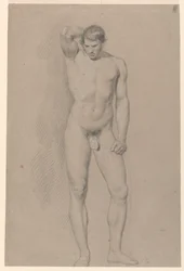 Estudio académico de un desnudo masculino