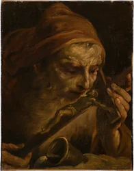 Antonio Abad besando el crucifijo