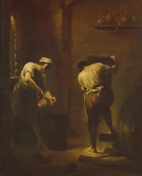 Escena en la bodega, ca 1710-1715