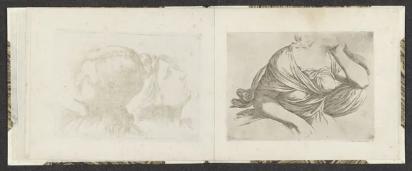 parte superior del cuerpo de una mujer Ejemplos de dibujo (título de la serie) Mitelli intaglio (título de la serie)