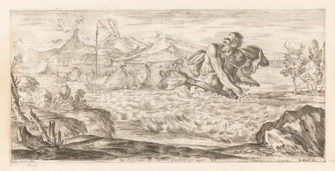 Polifemo persigue a la flota de Eneas
Hic Polyphemus adest horrens, graditurq per aequor (título en el objeto)
Tentaciones de Eneas (título de la serie)
L